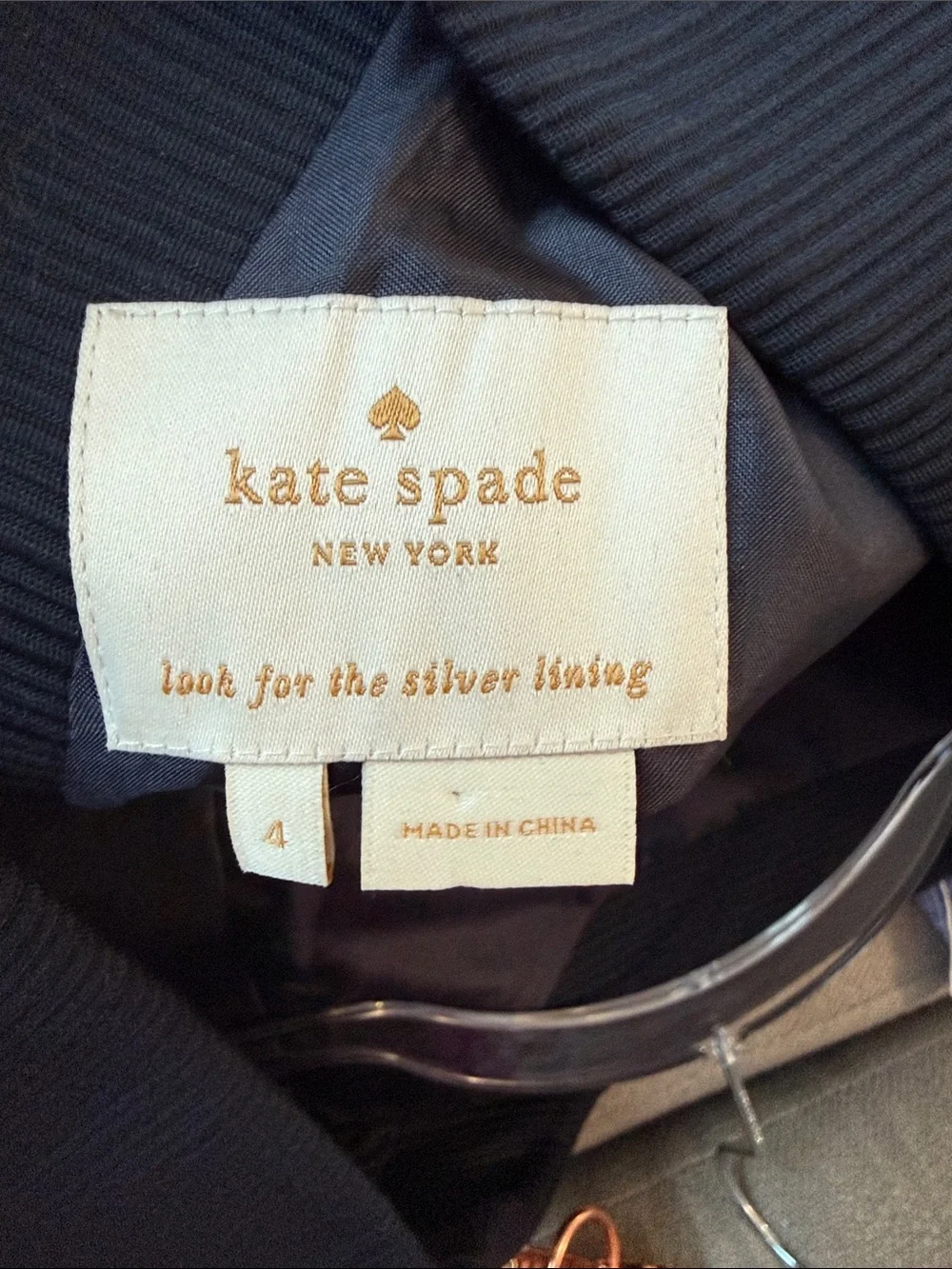 kate spade Navy Sleeveless Fit-and-Flare Dress with Crystal Neckline